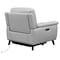Armen Living Lizette Contemporary Chair in Dark Brown Wood Finish and Dove Gray Genuine Leather LCLZ1DV - alternate 4